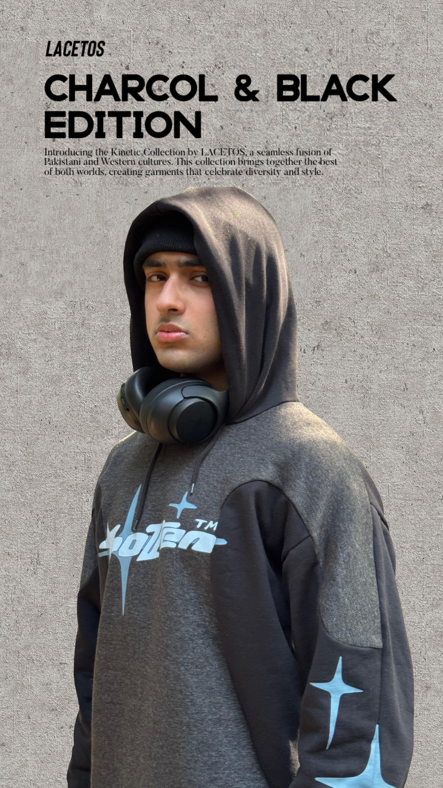 Black & Charcoal Hoodie