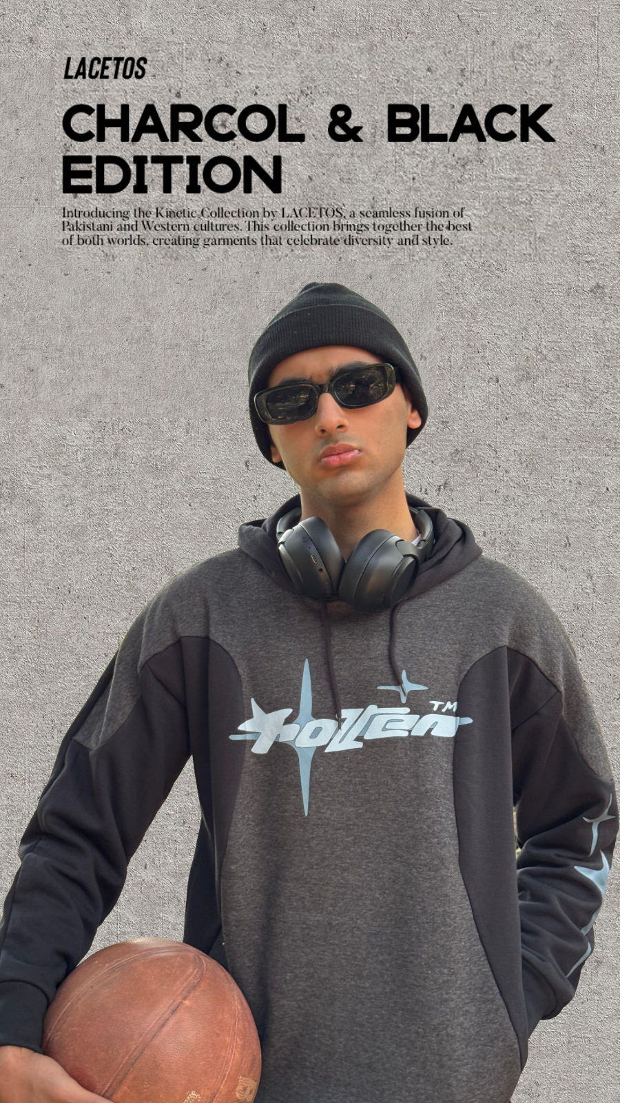 Black & Charcoal Hoodie