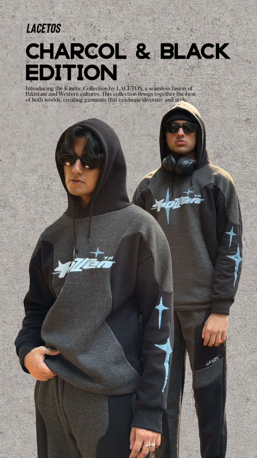 Black & Charcoal Hoodie