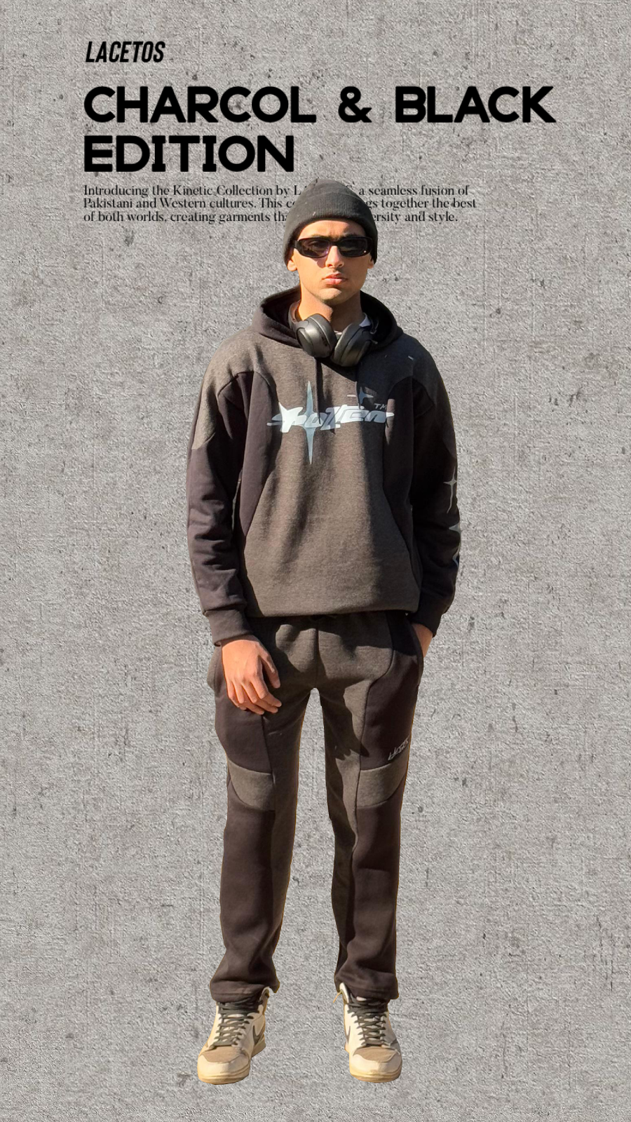 Black & Charcoal Tracksuit