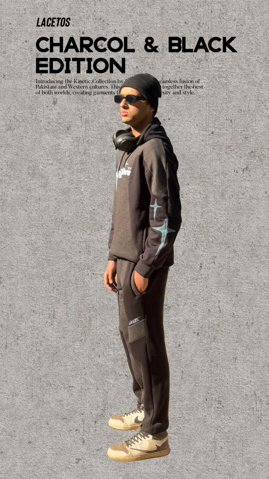 Black & Charcoal Tracksuit