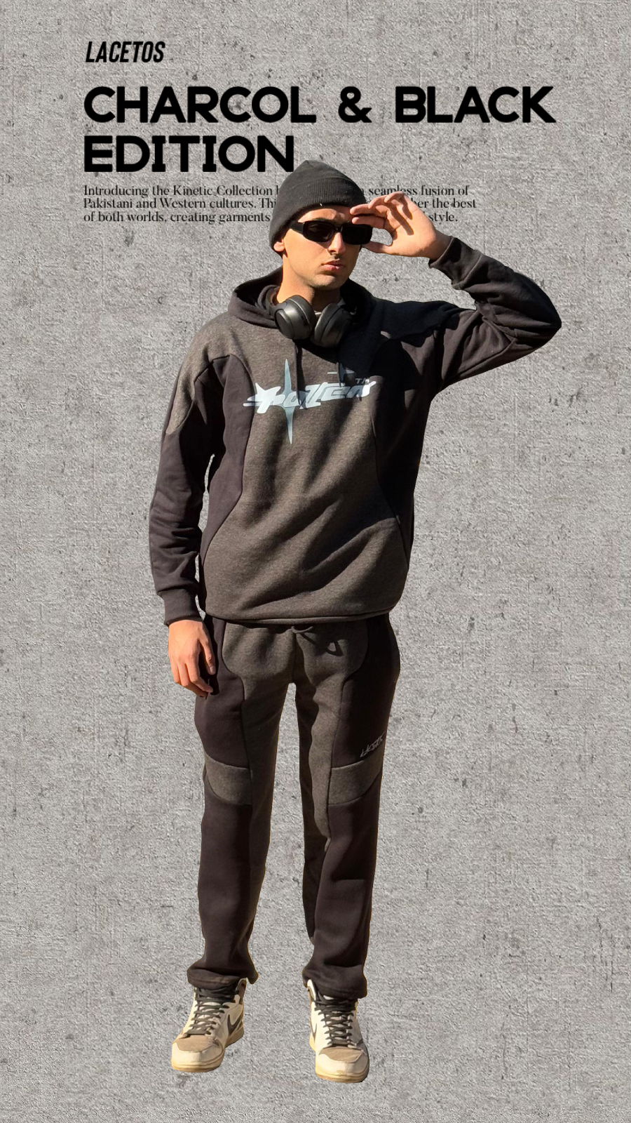 Black & Charcoal Tracksuit