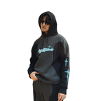 Oversized Black and Charcoal hoodie