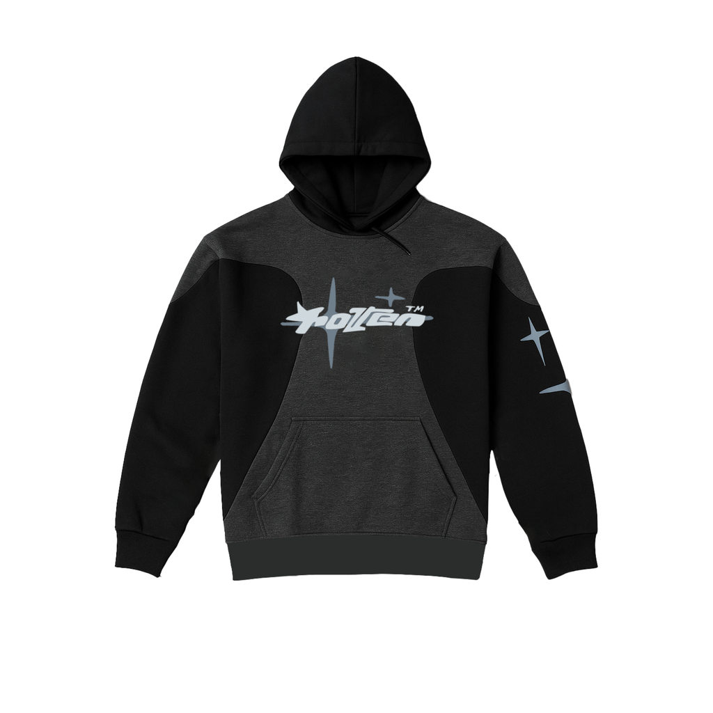 Oversized Black and Charcoal hoodie