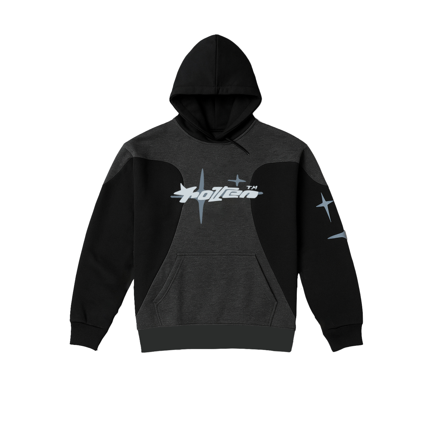 Oversized Black and Charcoal hoodie