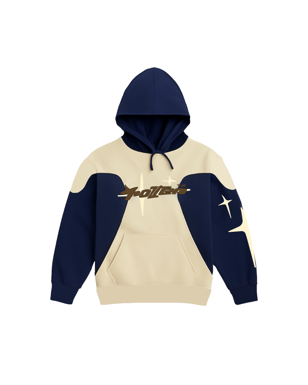 Baggy Navy Blue &  Beige Sweatsuit