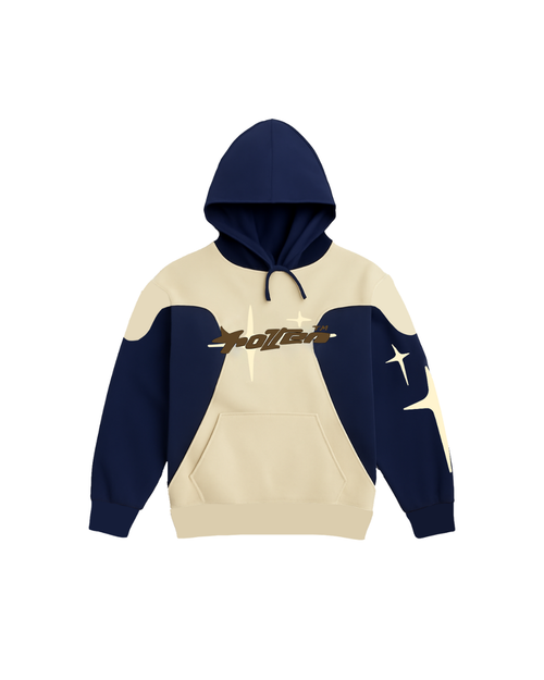 Baggy Navy Blue &  Beige Sweatsuit