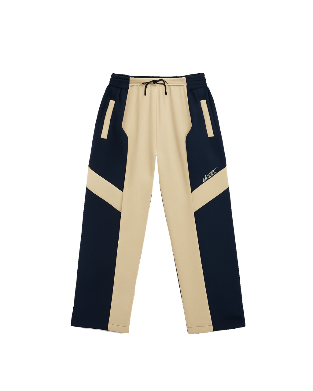 Baggy Navy Blue &  Beige Sweatsuit