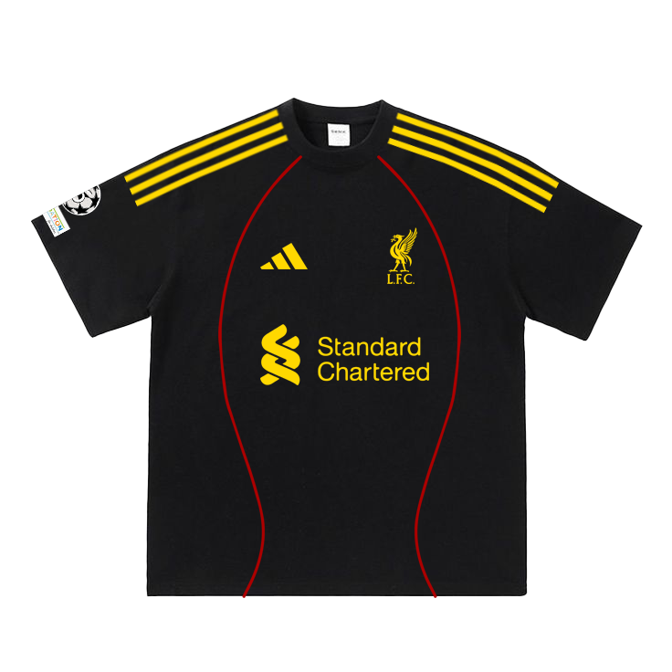 Liverpool black retro tee