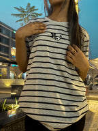 White & Black Top